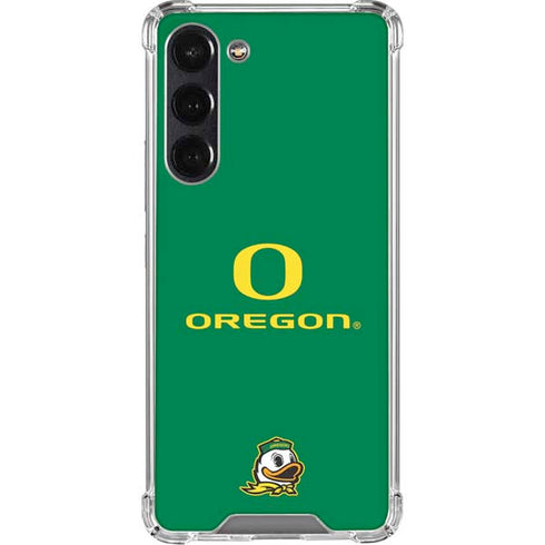 University of Oregon Yellow O with Text Galaxy S24 FE Clear Case