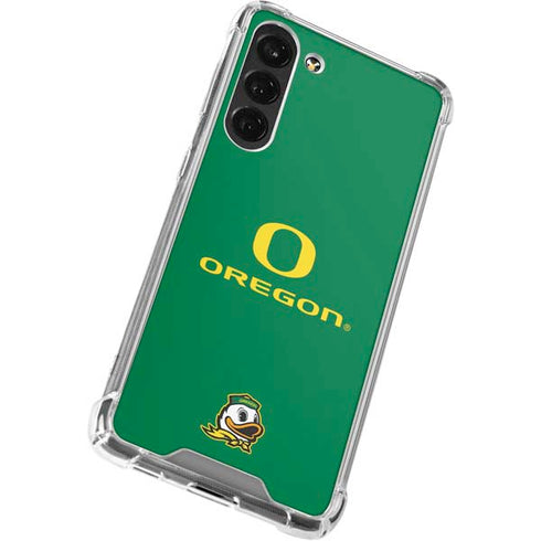 University of Oregon Yellow O with Text Galaxy S24 FE Clear Case