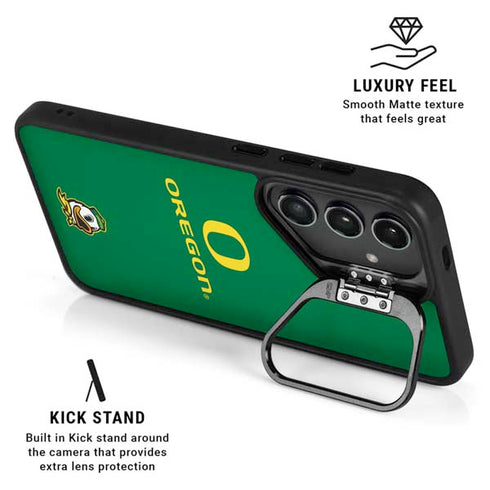 University of Oregon Yellow O with Text Galaxy S25 Kickstand Case