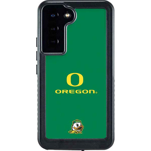 University of Oregon Yellow O with Text Galaxy S24 Plus Waterproof Case
