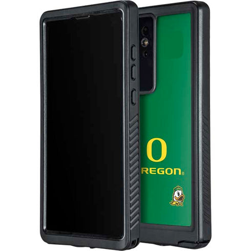 University of Oregon Yellow O with Text Galaxy S24 Ultra Waterproof Case