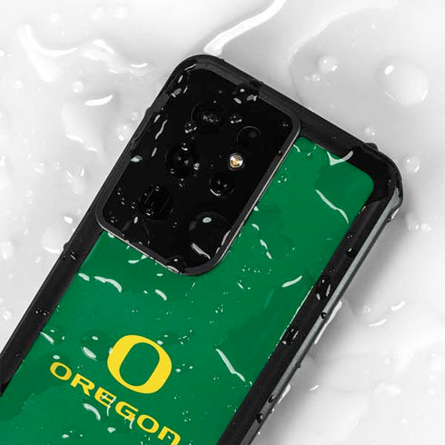University of Oregon Yellow O with Text Galaxy S24 Ultra Waterproof Case