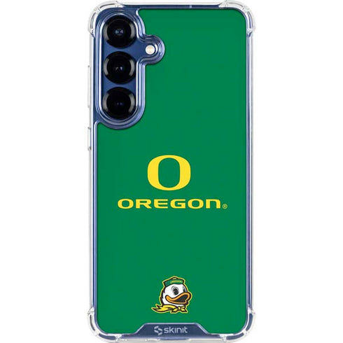 University of Oregon Yellow O with Text Galaxy S25 Clear Case