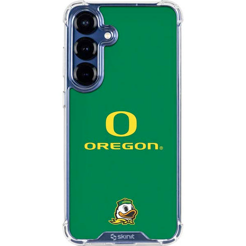 University of Oregon Yellow O with Text Galaxy S25 Plus Clear Case