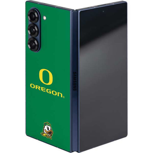 University of Oregon Yellow O with Text Galaxy Z Fold6 Skin