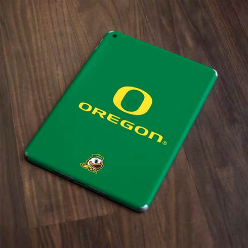 University of Oregon Yellow O with Text Apple iPad Skin