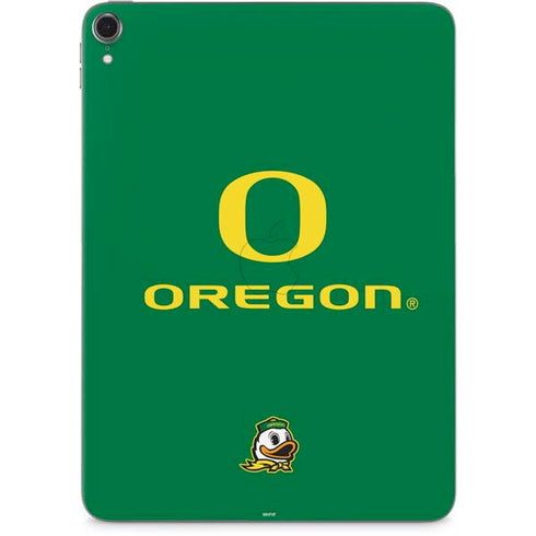 University of Oregon Yellow O with Text Apple iPad Pro Skin