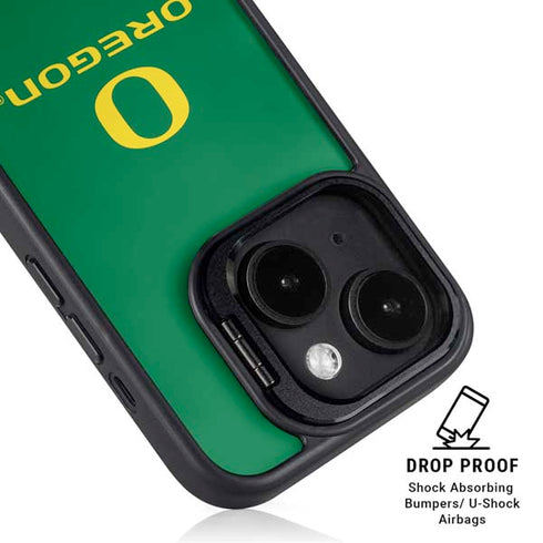 University of Oregon Yellow O with Text iPhone 14 Kickstand Case