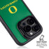 University of Oregon Yellow O with Text iPhone 14 Pro Kickstand Case