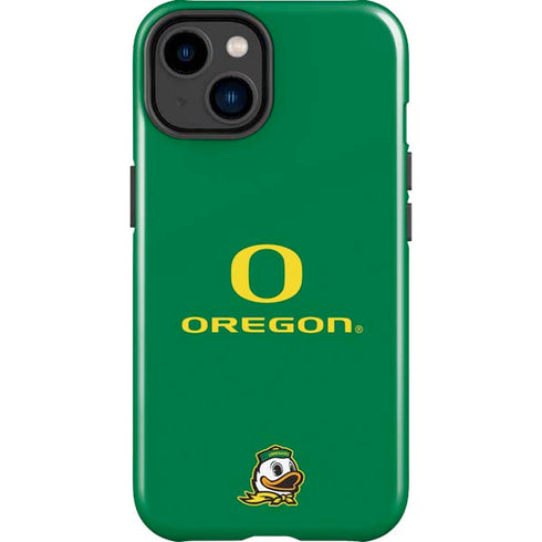 University of Oregon Yellow O with Text iPhone 15 Impact Case