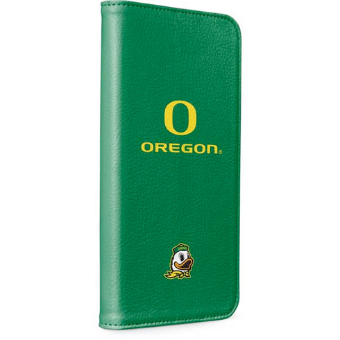 University of Oregon Yellow O with Text iPhone 15 Pro Folio Case