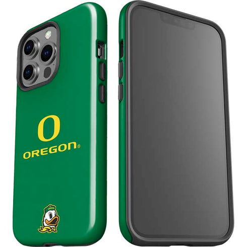 University of Oregon Yellow O with Text iPhone 15 Pro Impact Case