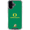 University of Oregon Yellow O with Text iPhone 16 Clear Case