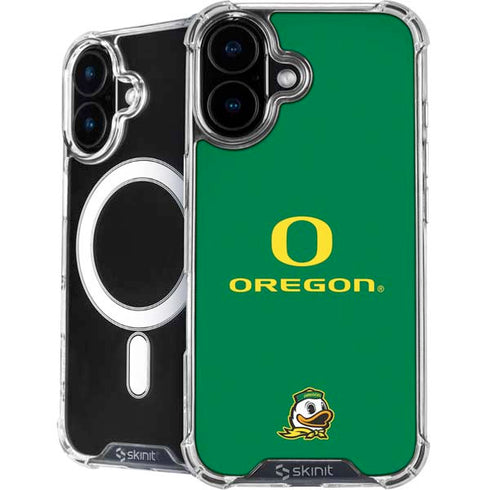 University of Oregon Yellow O with Text iPhone 16 Plus MagSafe Case