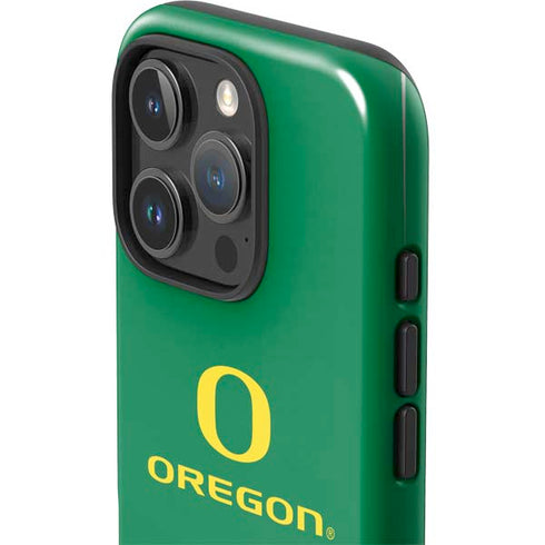 University of Oregon Yellow O with Text iPhone 16 Pro Max Impact Case