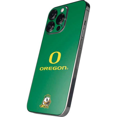 University of Oregon Yellow O with Text iPhone 16 Pro Skin