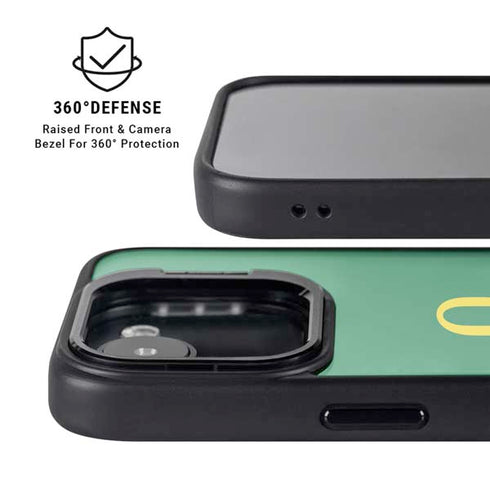 University of Oregon Yellow O with Text iPhone 16e Kickstand Case