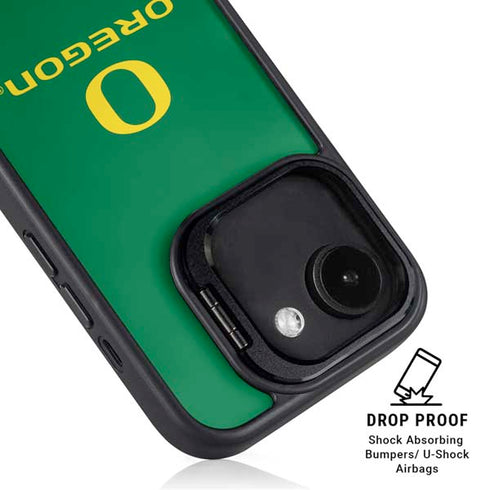 University of Oregon Yellow O with Text iPhone 16e Kickstand Case