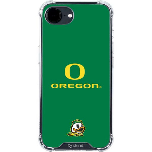 University of Oregon Yellow O with Text iPhone 16e Clear Case