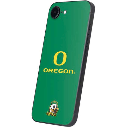 University of Oregon Yellow O with Text iPhone 16e Skin