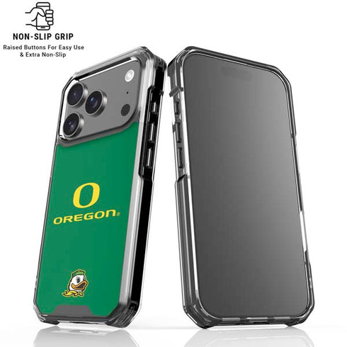 University of Oregon Yellow O with Text iPhone 18 Pro Clear Case