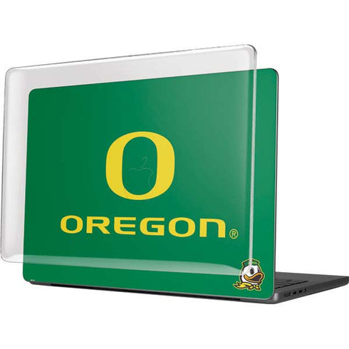 University of Oregon Yellow O with Text MacBook Pro 14in (2021-24) Case plus Skin