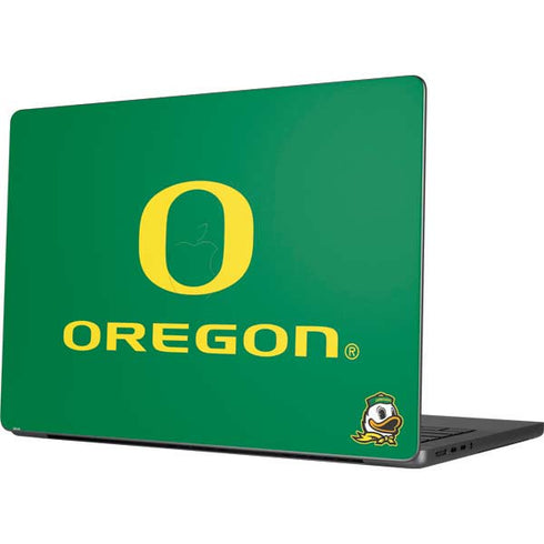 University of Oregon Yellow O with Text Apple MacBook Pro 14-inch Skin