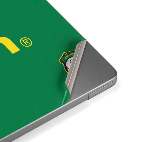University of Oregon Yellow O with Text Apple MacBook Pro 14-inch Skin