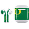 University of Oregon Yellow O on Green Apple AirPods Skin