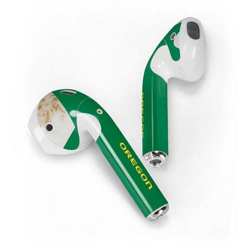 University of Oregon Yellow O on Green Apple AirPods Skin