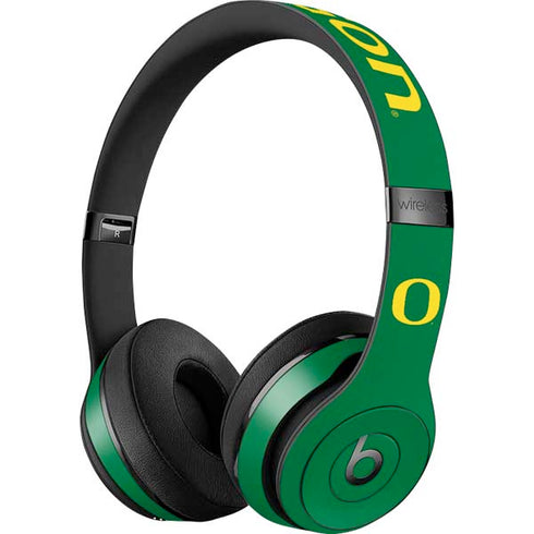 University of Oregon Yellow O on Green Beats Solo 3 Wireless Skin