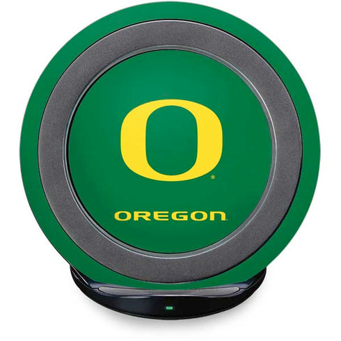 University of Oregon Yellow O on Green Fast Charge Wireless Charging Stand Skin
