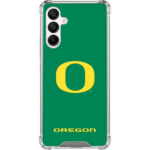 University of Oregon Yellow O on Green Galaxy A16 5G Clear Case
