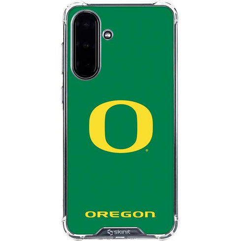University of Oregon Yellow O on Green Galaxy A36 5G Clear Case