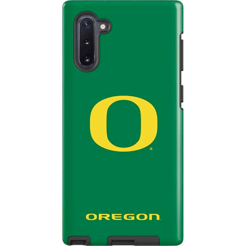 University of Oregon Yellow O on Green Galaxy Cases