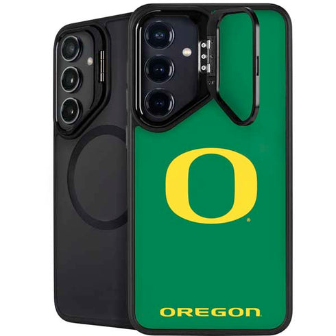 University of Oregon Yellow O on Green Galaxy S24 Plus Kickstand Case