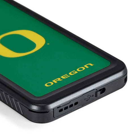 University of Oregon Yellow O on Green Galaxy S24 Plus Waterproof Case