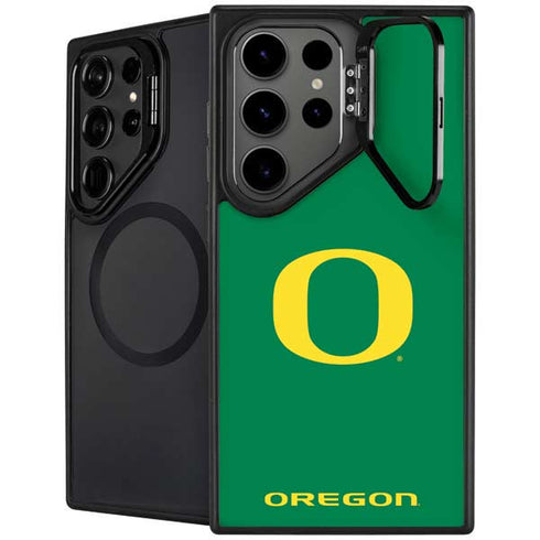 University of Oregon Yellow O on Green Galaxy Cases
