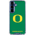 University of Oregon Yellow O on Green Galaxy S25 Clear Case