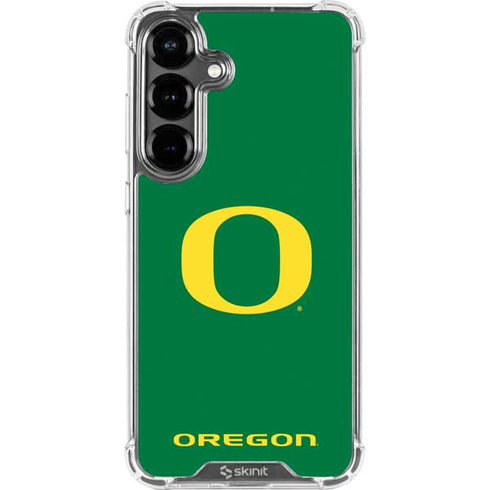 University of Oregon Yellow O on Green Galaxy S26 Plus Clear Case