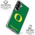 University of Oregon Yellow O on Green Galaxy S26 Plus Clear Case