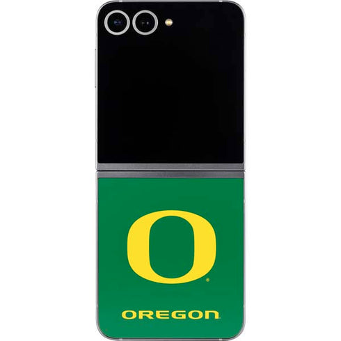 University of Oregon Yellow O on Green Galaxy Z Flip6 Skin
