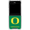 University of Oregon Yellow O on Green Galaxy Z Flip6 Clear Case