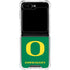 University of Oregon Yellow O on Green Galaxy Z Flip6 Clear Case
