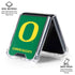 University of Oregon Yellow O on Green Galaxy Z Flip6 Clear Case