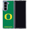 University of Oregon Yellow O on Green Galaxy Z Fold5 5G Clear Case