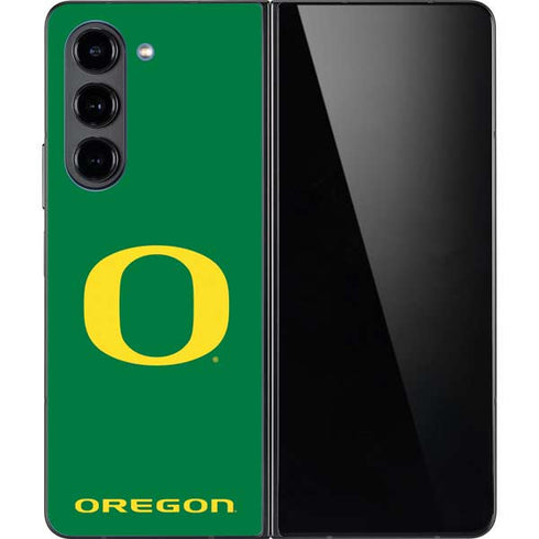 University of Oregon Yellow O on Green Galaxy Z Fold5 5G Skin
