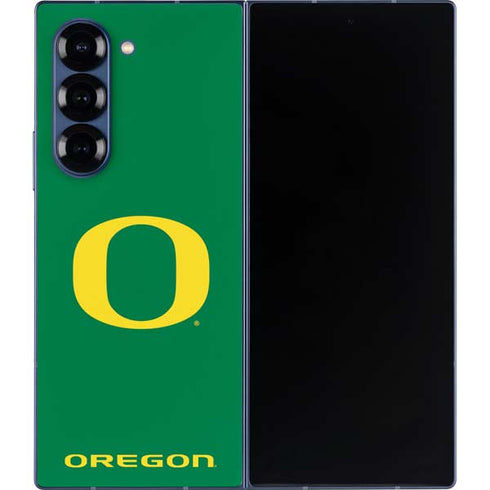 University of Oregon Yellow O on Green Galaxy Z Fold6 Skin