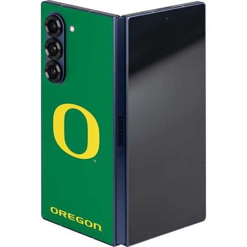 University of Oregon Yellow O on Green Galaxy Z Fold6 Skin