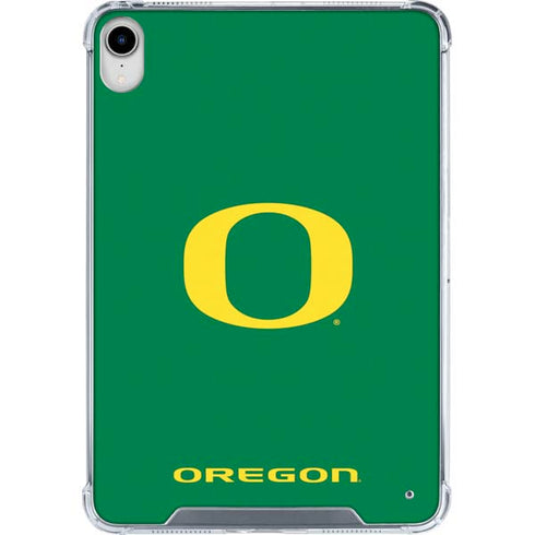 University of Oregon Yellow O on Green iPad 11th Gen (2025) Clear Case